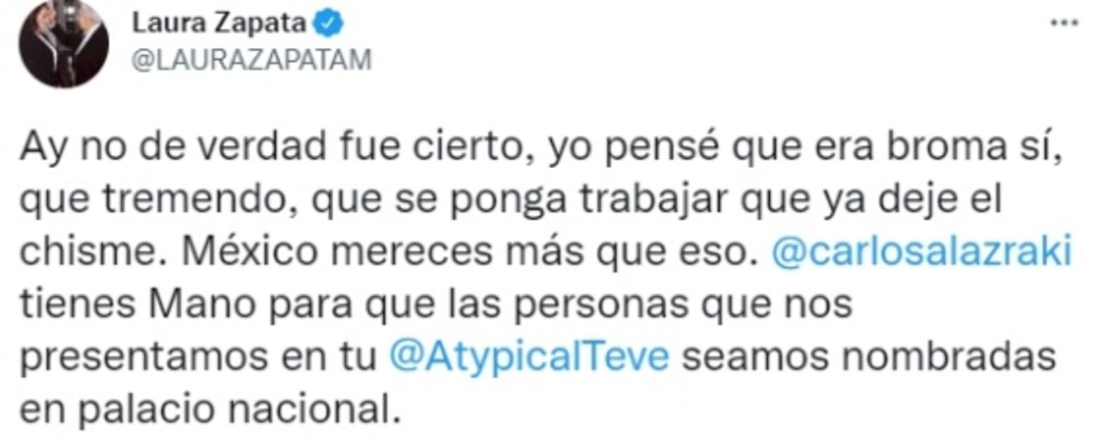Laura Zapata aclara expresión de “huevones”, tras polémica con AMLO y Yolanda Andrade
