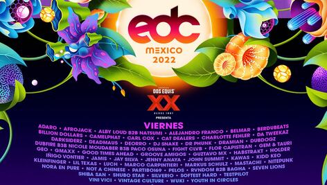 EDC México revela cartel para 2022: Deadmau5, Alesso, Dj Snake, Carl Cox y más