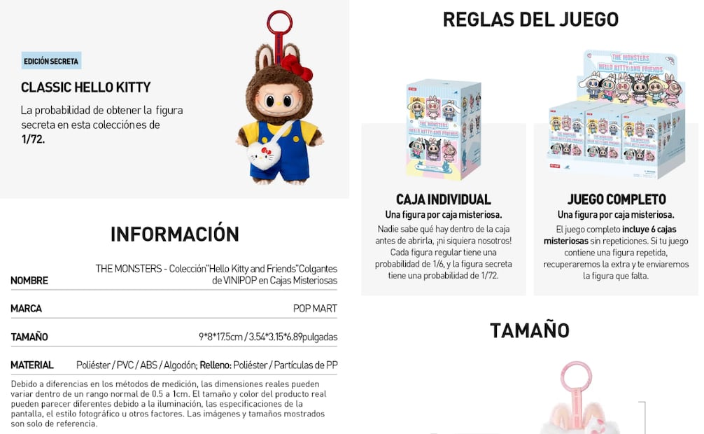 Foto: Captura de pantalla en página oficial de Labubu