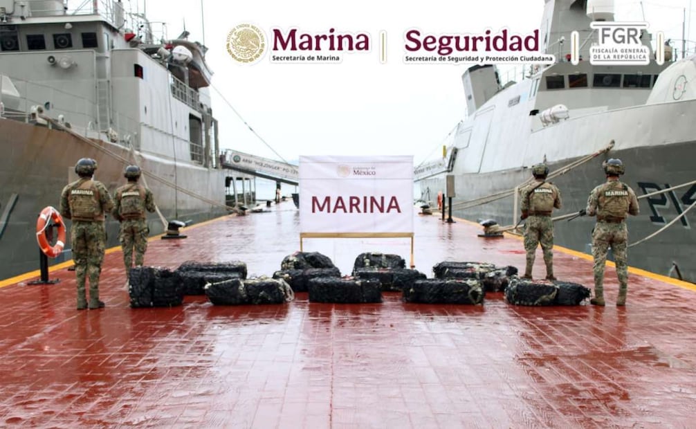Marina asegura más de 800 kilos de cocaína en Guerrero. Foto: Especial