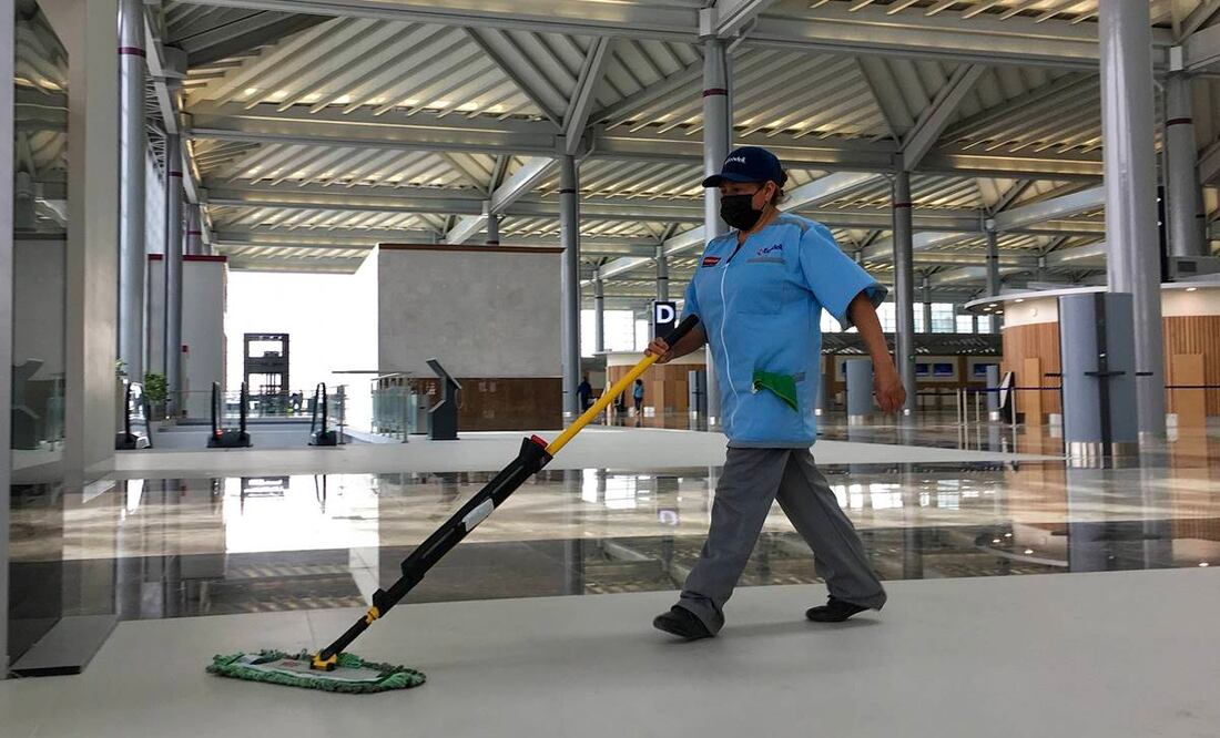 La propuesta aceptada para la limpieza del Aeropuerto Felipe Ángeles fue la más económica. Foto: Berenice Fregoso/EL UNIVERSAL