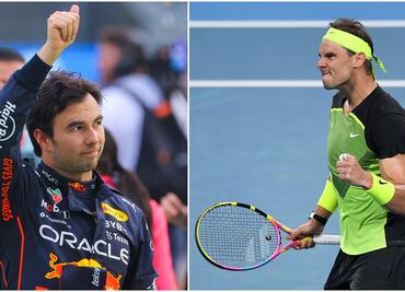 Checo Pérez reta a Rafa Nadal en el agua