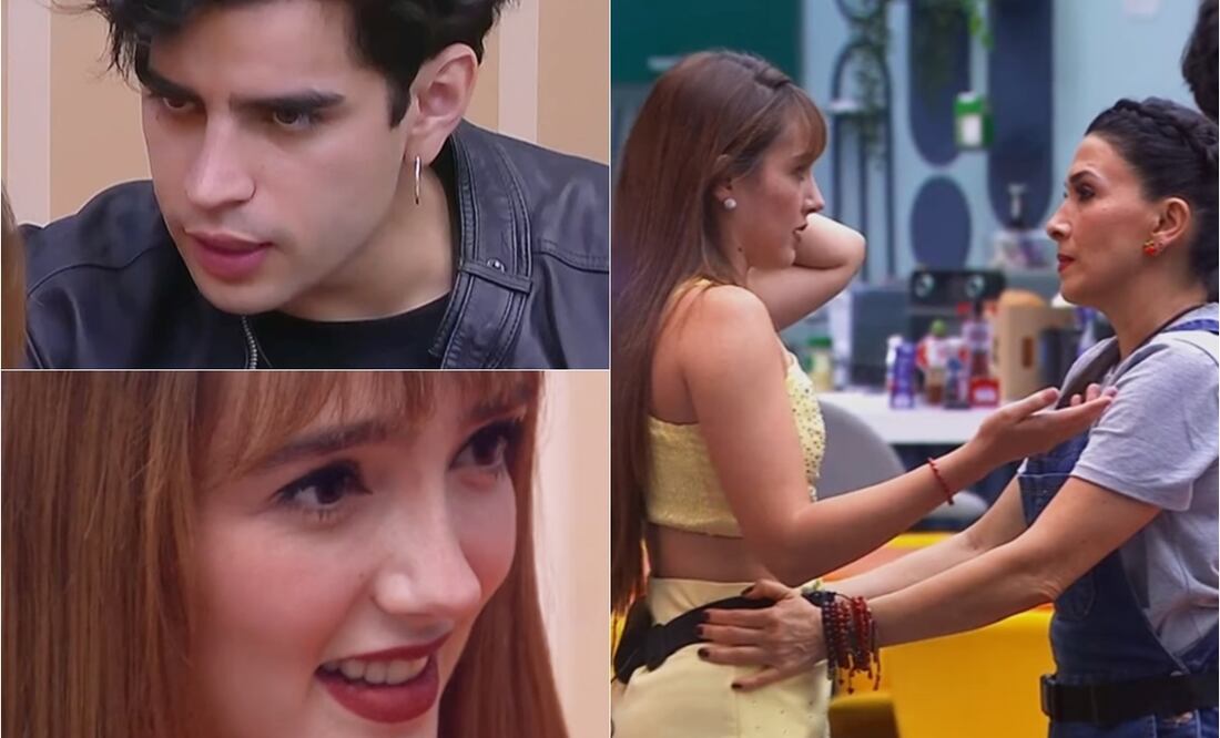 Dalilah Polanco, Elaine Haro y Aaron Mercury en "La casa de los famosos México".
Fotos: Instagram, vía @lacasafamososmx