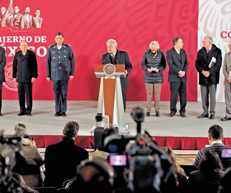 En las conferencias matutinas en Palacio Nacional, además del presidente Andrés Manuel López Obrador, los integrantes de su gabinete asisten para dar detalle de las actividades que las dependencias a su cargo realizan. Foto: Archivo. EL UNIVERSAL
