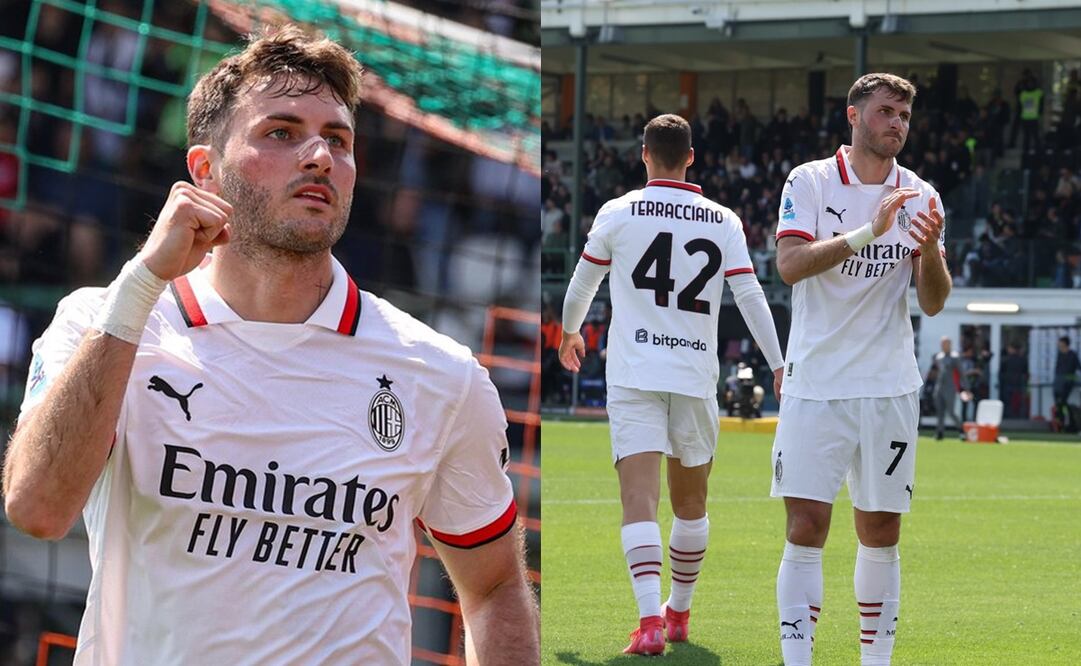 Santiago Giménez en la Serie A, durante la victoria del AC Milan por encima de Venezia - Fotos: @acmilan en X