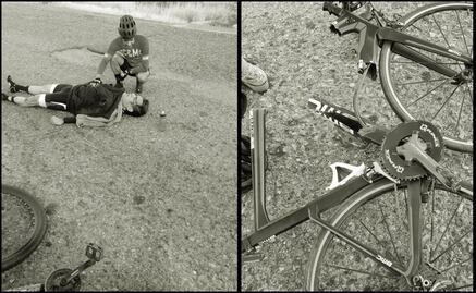 Ciclista cae en un bache en Hermosillo; se lastima varias vértebras y clavícula