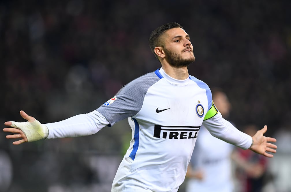 Reuters. Icardi celebrando sus anotaciones con el Inter de Milán 