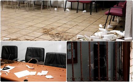 Comuneros causan destrozos en Instituto Electoral de Michoacán