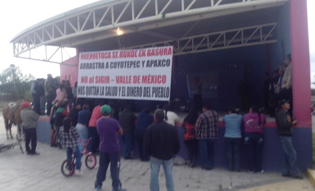 En 2015 habitantes de Apaxco rechazaron el Sigir. (Foto: Especial)