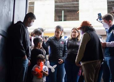 "No vamos a dejar desamparado a nadie" Sheinbaum visita Topilejo tras afectaciones por desbordamiento del Río Santiago