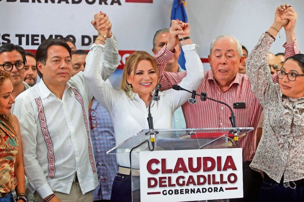 Claudia Delgadillo y Mario Delgado denunciaron inconsistencias en torno a la pasada jornada electoral en Jalisco. Foto: Miguel García | El Universal