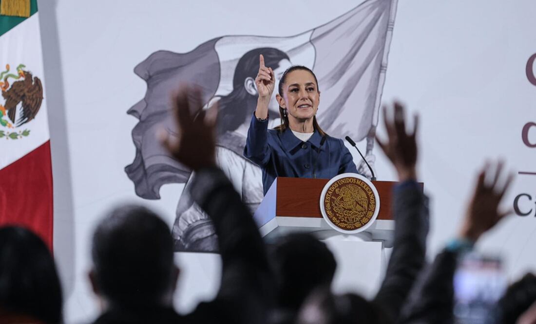 La presidenta Claudia Sheinbaum durante la mañanera del 2 de septiembre de 2025. Foto: Gabriel Pano/EL UNIVERSAL