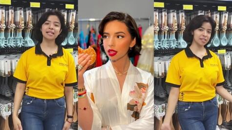 Vendedora de artículos para el hogar se hace viral por ser la gemela de Ángela Aguilar