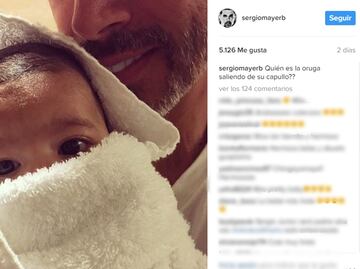 Sergio Mayer también baña a su nieta Mila
