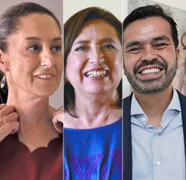 Candidatos presidenciales: Claudia Sheinbaum, Xóchitl Gálvez y Jorge Álvarez Máynez. Fotos: Especiales