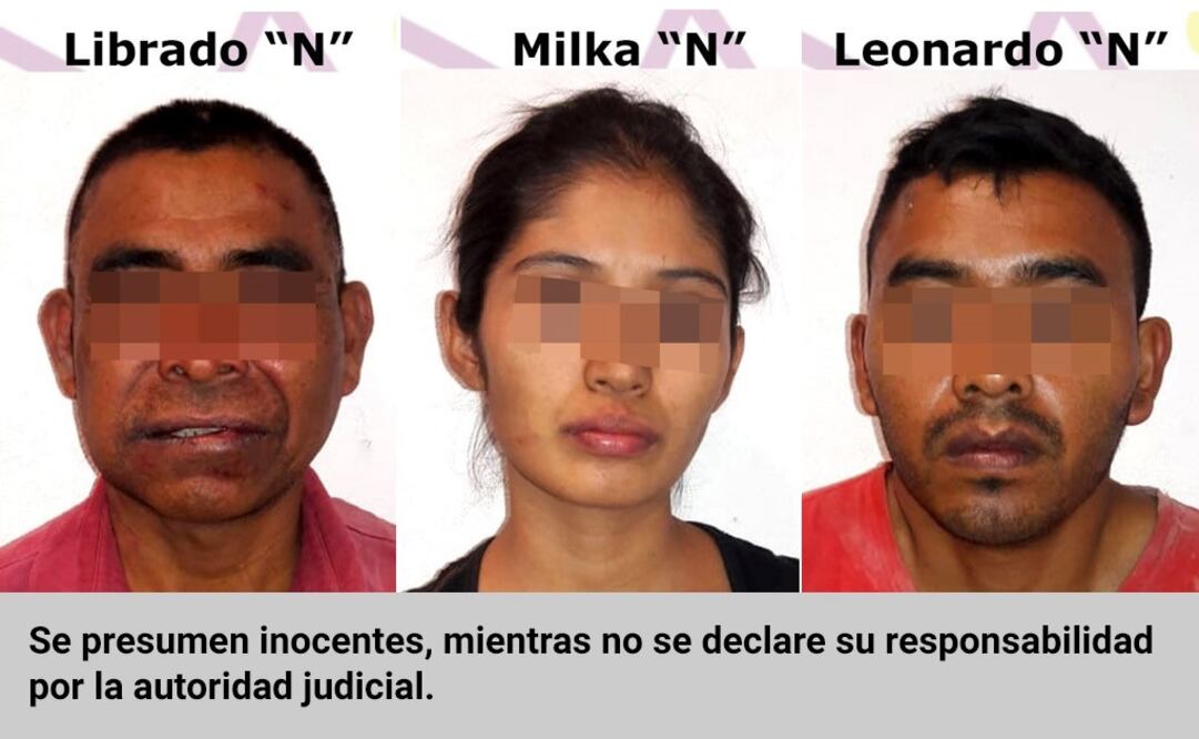 Los tres detenidos serán presentados ante la autoridad judicial, quien determinará la situación jurídica. Foto: Especial 