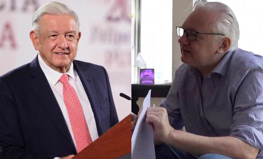 Andrés Manuel López Obrador y Julian Assange. Foto: Presidencia/AFP