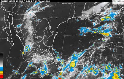 Prevén potencial de lluvias en el país