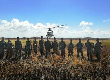 Incendio en reserva de Q.Roo, controlado en un 45%: Sedena