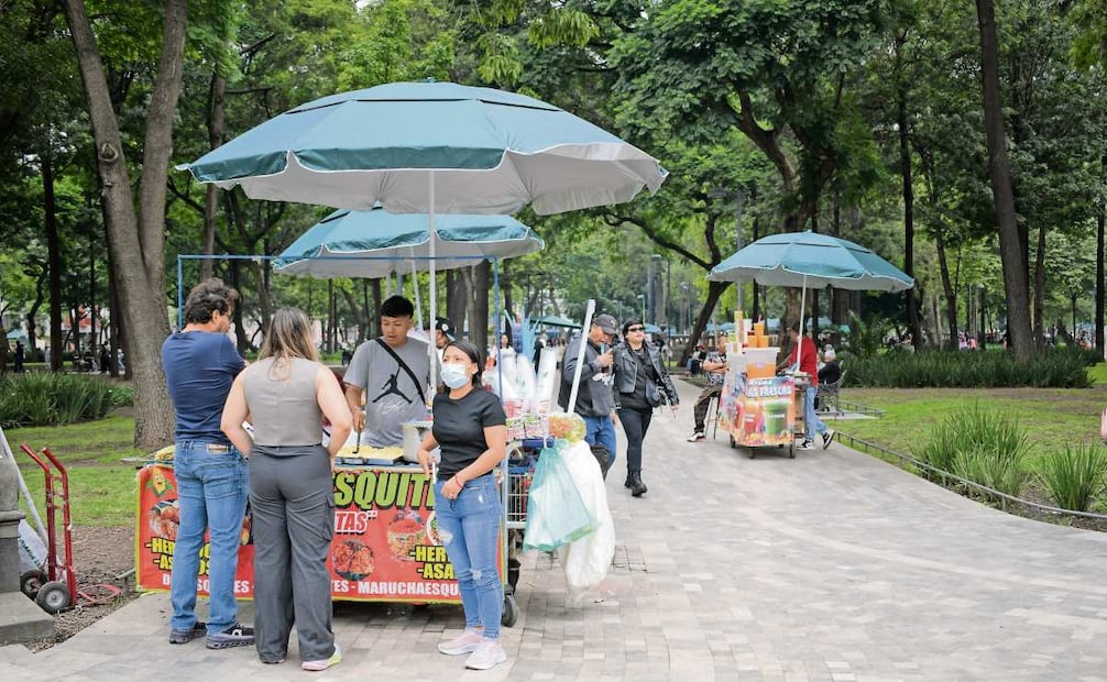 Al interior de la Alameda Central se instalaron diversos comercios en menor número, por los cual los visitantes podían transitar fácilmente