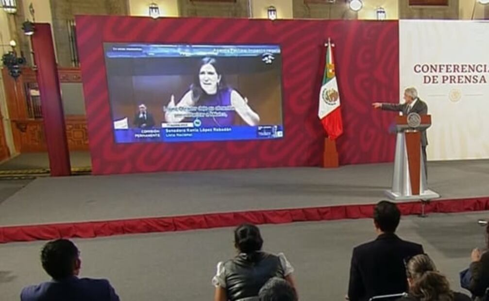 “¡Safo!”, le dice AMLO a senadora López Rabadán; ella le responde tras exhibir la “contra mañanera”