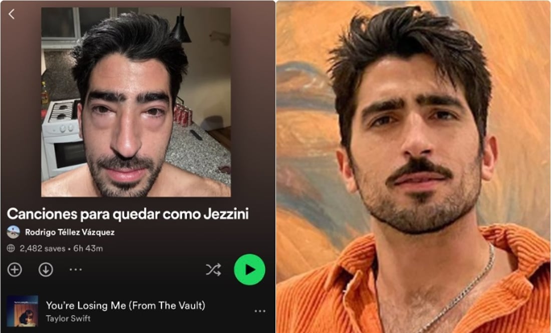 El influencer pidió a la plataforma de música Spotify bajar la playlist con su rostro, pero la respuesta que recibió fue épica. / Foto: Captura de video e Instagram.