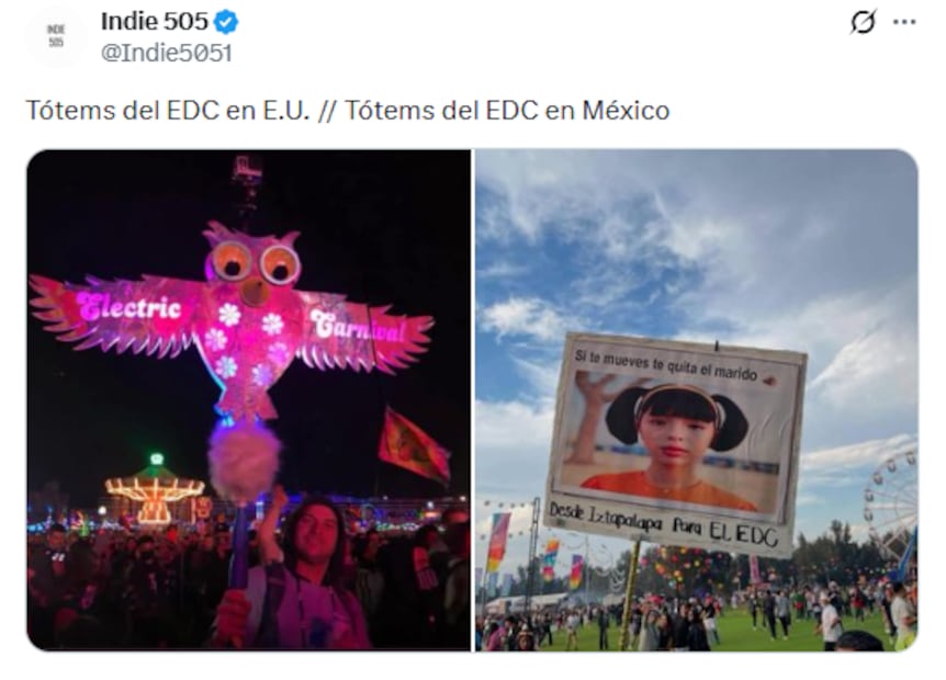 Memes de EDC México 2026. Foto: X
