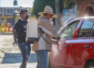Ayuntamiento de Zacualpan instala filtros de sanitización para entrar al municipio ante Covid-19