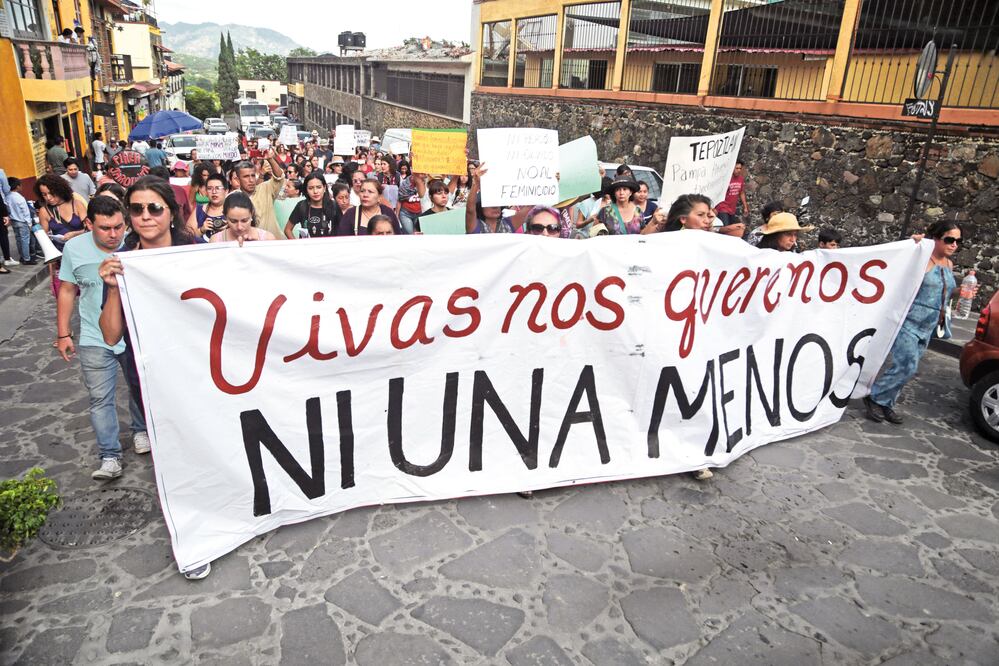 Marcha contra feminicidios en México. Foto: Archivo