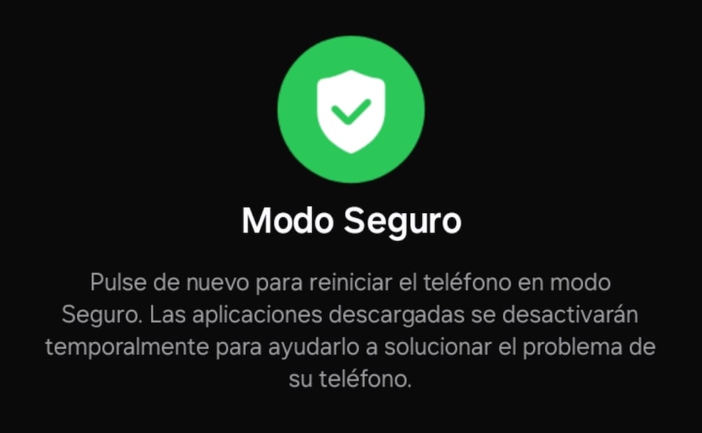 El modo seguro de Android evalúa el rendimiento de tu celular. Foto: Captura de pantalla