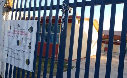 Olvidan retirar candados y cadenas en escuelas sede de casillas en Reynosa