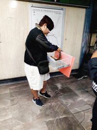 Ahora hasta intentan viajar con una boa en el Metro