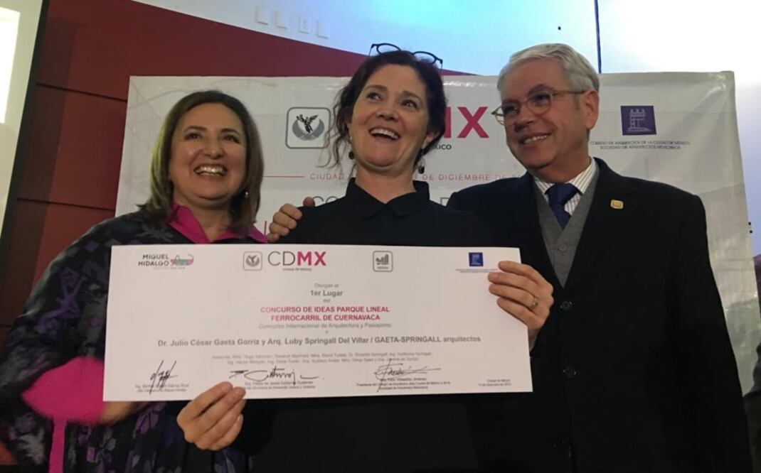 La arquitecta Luby Springall explicó que el proyecto considera la habilitación de 14 mil 500 metros cuadrados de áreas verdes. Foto: @delegacionMH