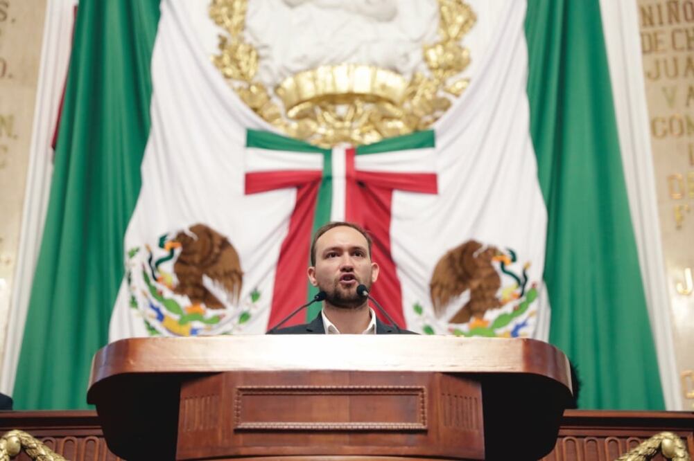 Temístocles Villanueva, diputado de Morena y presidente de la Comisión de Derechos Humanos, presentó la iniciativa. (IVÁN STEPHENS. EL UNIVERSAL)
