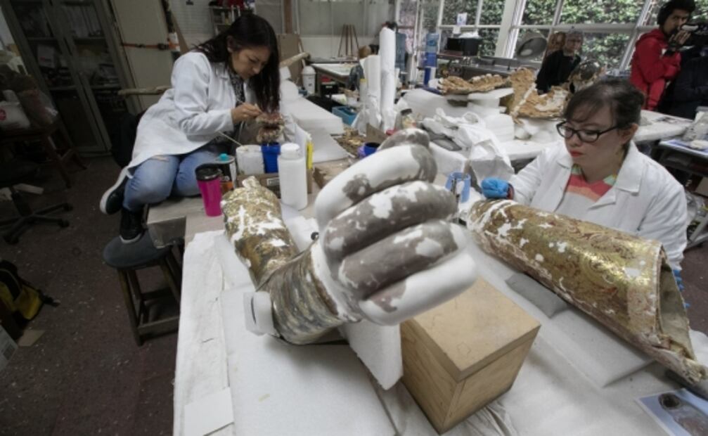 La restauración del Apóstol Santiago dañado por los sismos del 2017