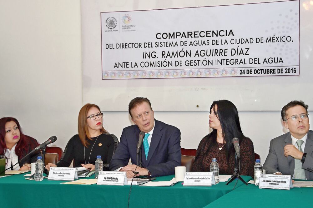 Ramón Aguirre, en reunión con diputados locales, advirtió que de concretarse el recorte presupuestal al Sacmex se presentará una crisis hídrica en dos años (ASAMBLEA LEGISLATIVA)