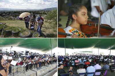 Jóvenes dan concierto por la paz en Zaachila, Oaxaca