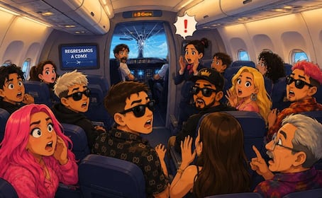 De terror: Se rompe el parabrisas del avión en el que viajaban influencers y quedan varados en el AICM
