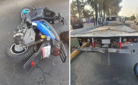 Motociclista muere tras chocar contra una grúa en el Eje 5, Iztapalapa