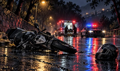 Biker sin casco derrapa hacia el otro mundo, en Álvaro Obregón