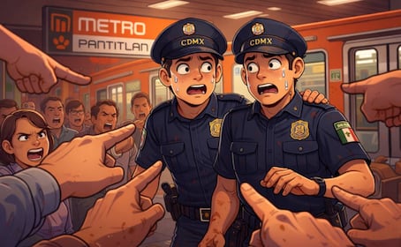 Culpan a policías del Metro CDMX de provocar que un perrito se electrocutara y muriera en las vías