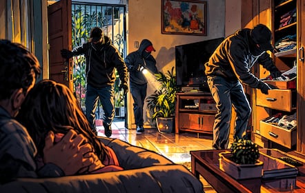 Trío de ratas invaden casa en la GAM, golpean y someten a pareja por caja fuerte