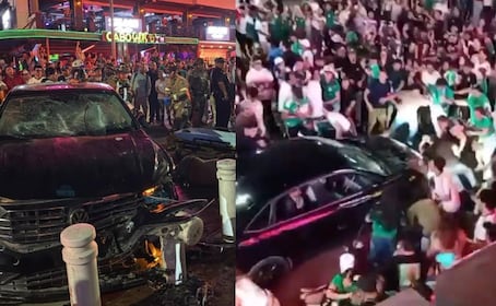 VIDEO: Loco atropella a aficionados en plena celebración por el triunfo de México