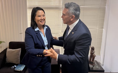 Alito Moreno se reúne con Keiko Fujimori para hablar de la cooperación entre México y Perú