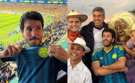 Arturo Elias Ayub celebra con Sebastián Yatra la victoria de Colombia en el Mundial 2026