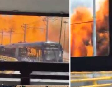 VIDEO: Pasajeros del Trolebús Elevado viven aterrador momento tras explosión de pipa en Puente de La Concordia