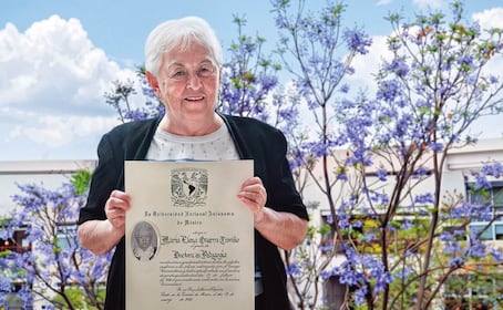 Ella es Marta Elena Guerra Treviño, la persona más longeva en obtener un doctorado en la UNAM