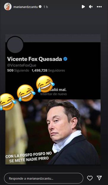 Mariana Rodríguez reacciona a eliminación de la cuenta de Fox en X / Captura de pantalla
