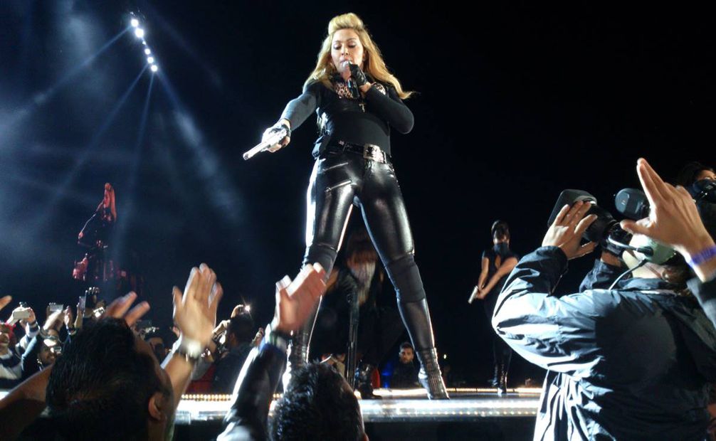 Madonna en 2012 durante su concierto en México.