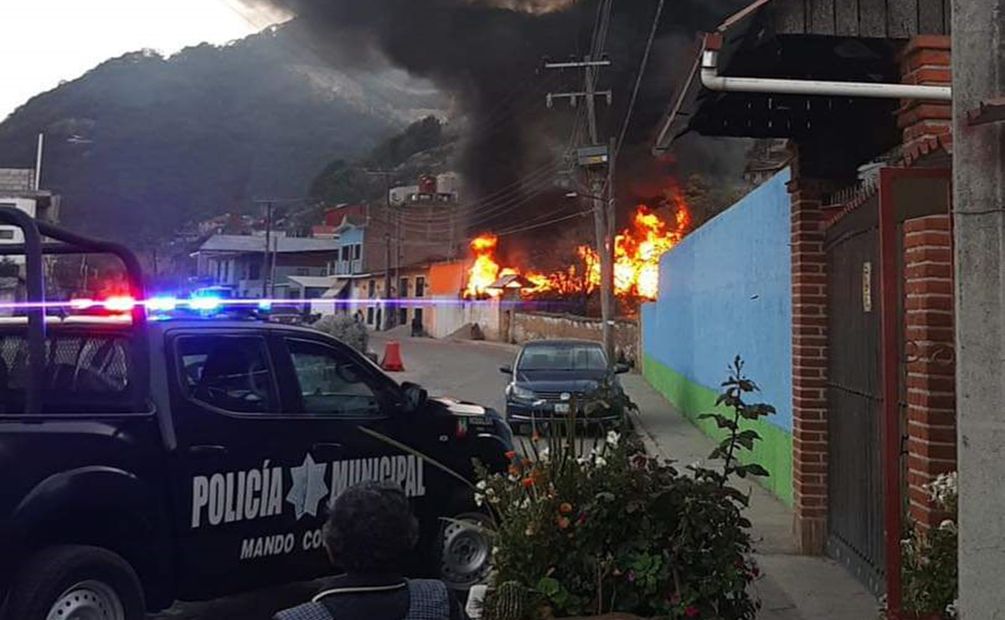 Explosión en un domicilio particular por almacenamiento de combustible en Hidalgo